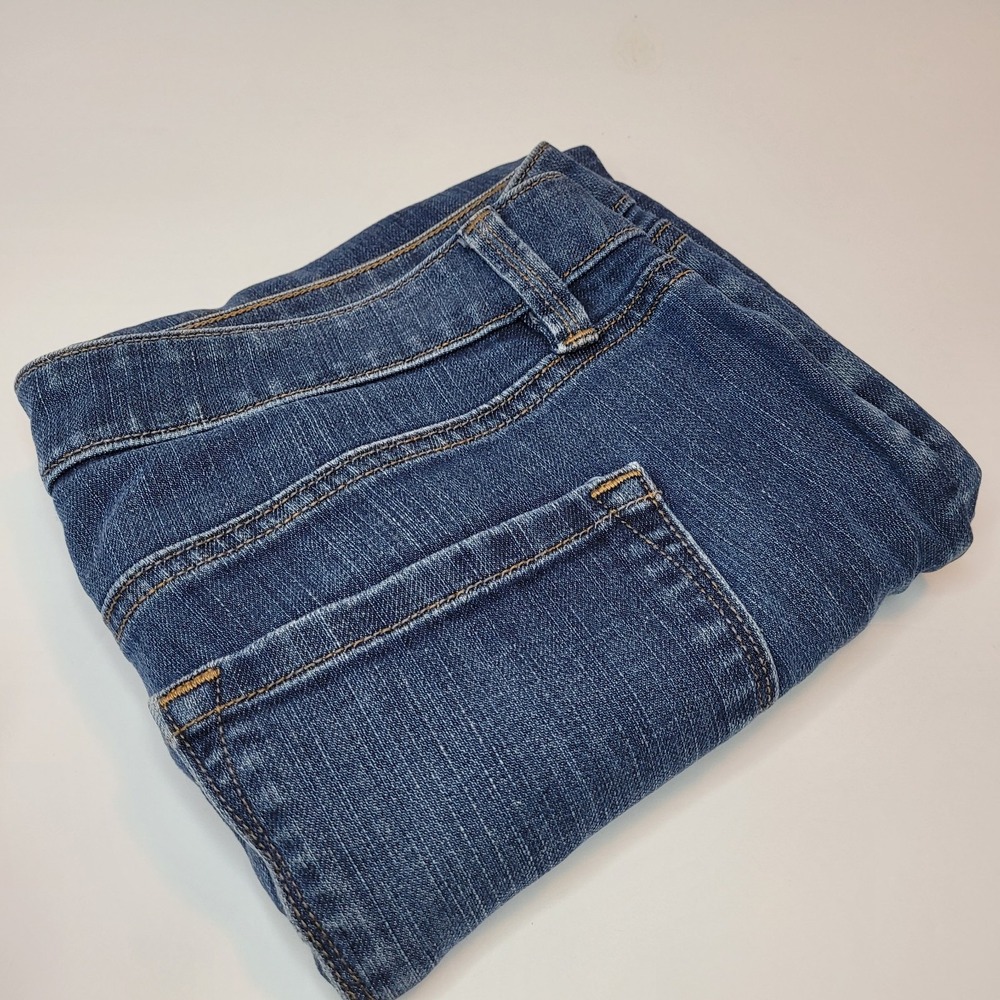 Ann Taylor LOFT Jeans Women 4 Dark Blue Excellent Modern Straight‎ Leg Stretch